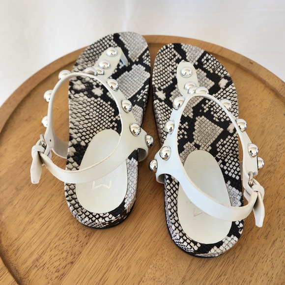 Marc Fisher Snakeskin Studded Sandals - Picture 8 of 11